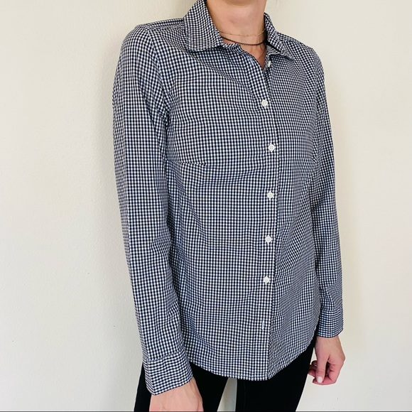 ST John’s Bay plaid wrinkle free 100% Cotton button down shirt top - Picture 4 of 8